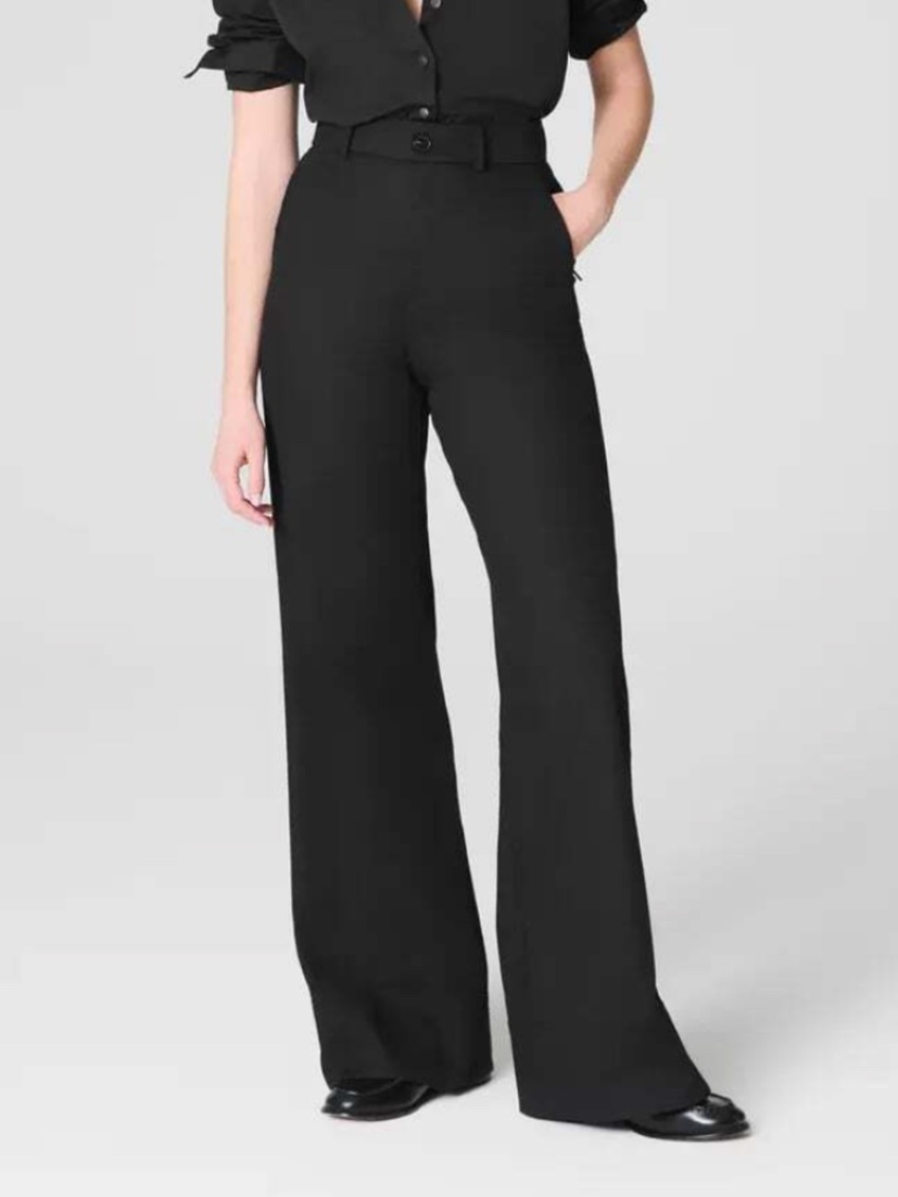 SPANXsupersmooth Stretch Twill Wide Leg Pants Black Medium Tall Long
